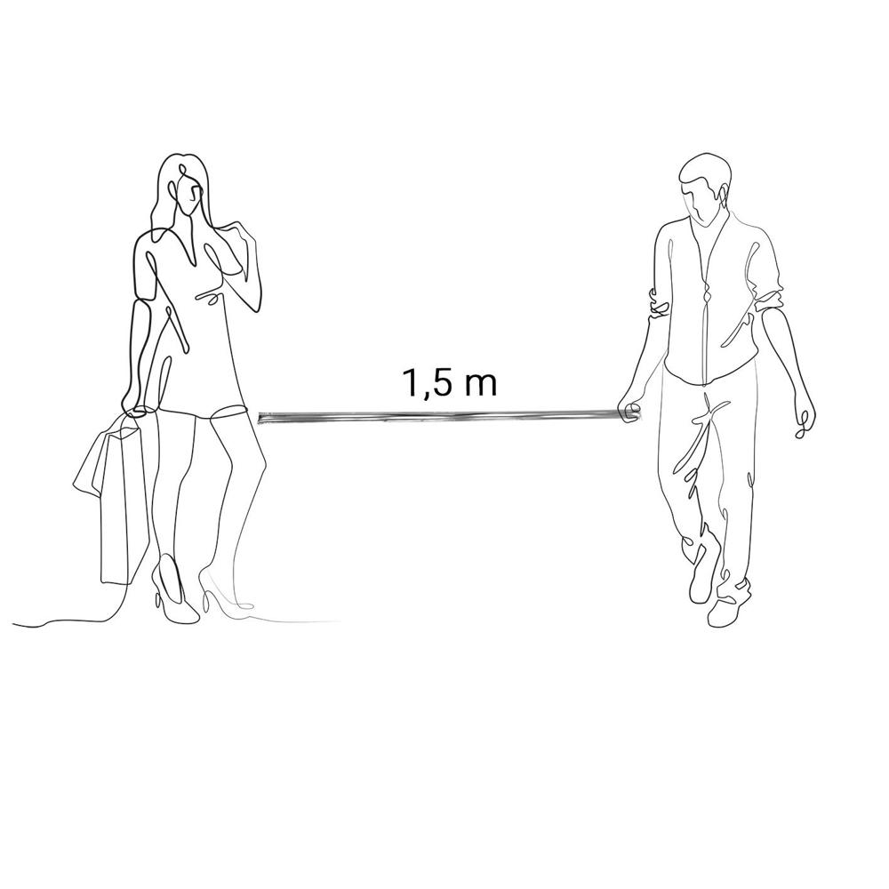 Afstandsstok "Distance", zelfopblaasbaar