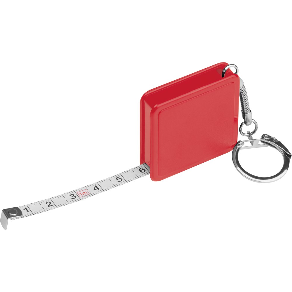 1 meter steel measuring tape MARIE - red