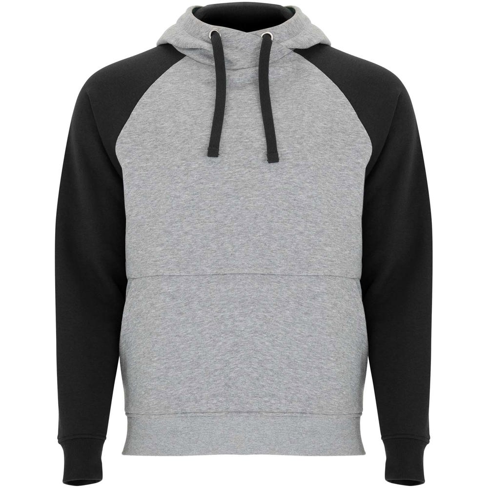 Badet unisex tweekleurige hoodie - Gemêleerd grijs, Zwart