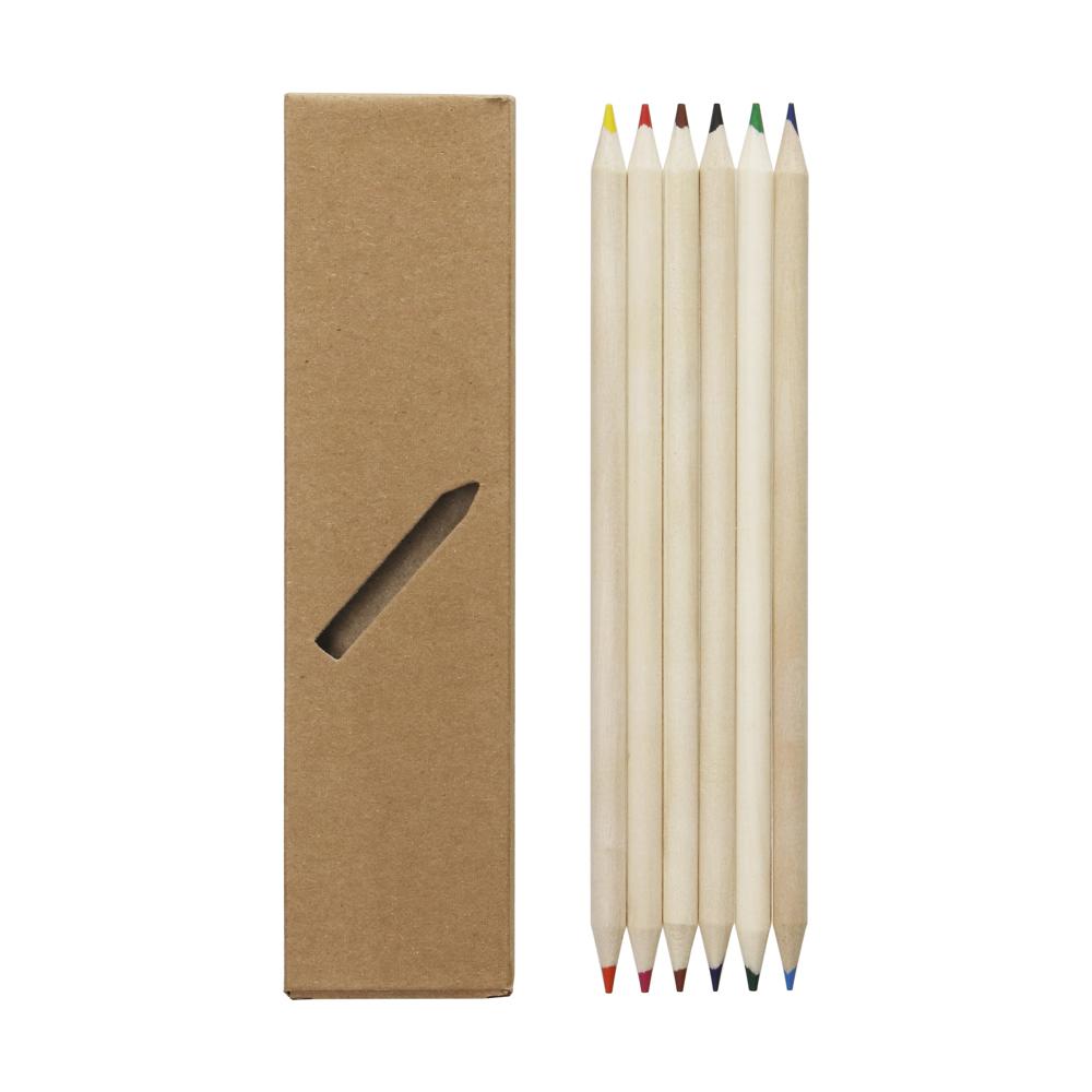 "Duo" colouring pencils, set of 6