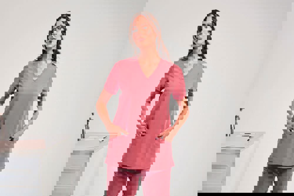 NN310 - Stretch tuniek met korte mouwen voor dames