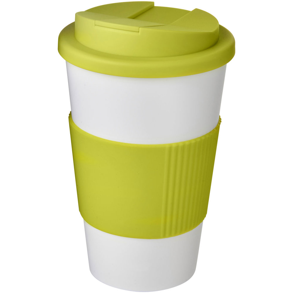 Americano® 350 ml geïsoleerde beker met handvat - Wit, Lime