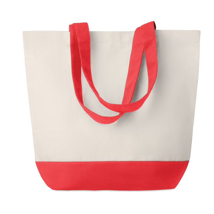 KLEUREN BAG - Canvas strandtas 280 g/m² - Rood