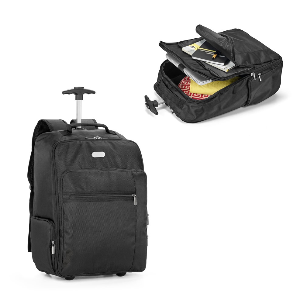 AVENIR. Laptop trolley rugzak 17'' in 1680D en 300D polyester