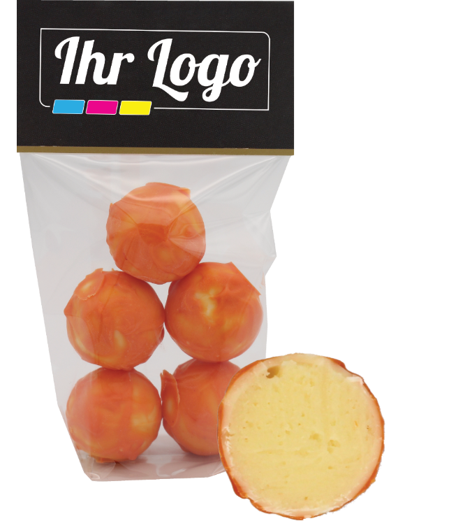 5 chocolaatjes oranje met klantenkop