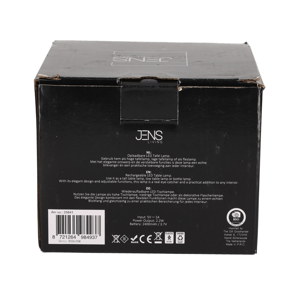 JENS Living 3-in-1 LED Touch Lamp Zwart