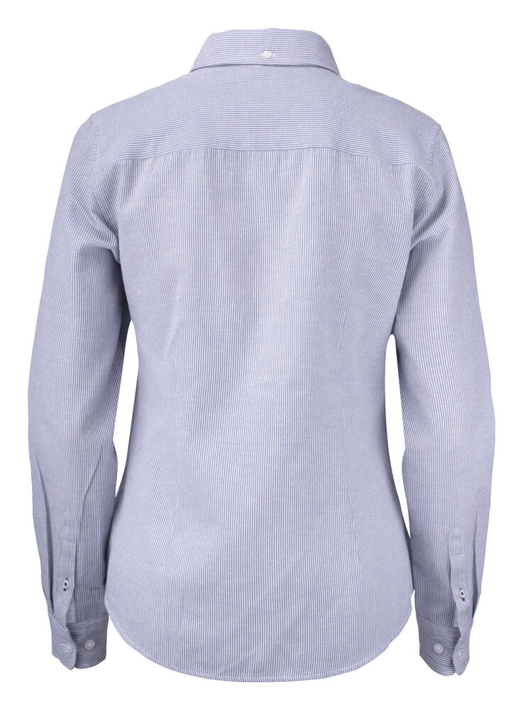 Cutter & Buck - Belfair Oxford Shirt Dames French blauw/ Wit gestreept S