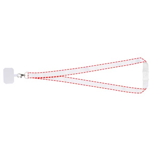 Addie sublimatie lanyard met telefoonhouder en veiligheidssluiting