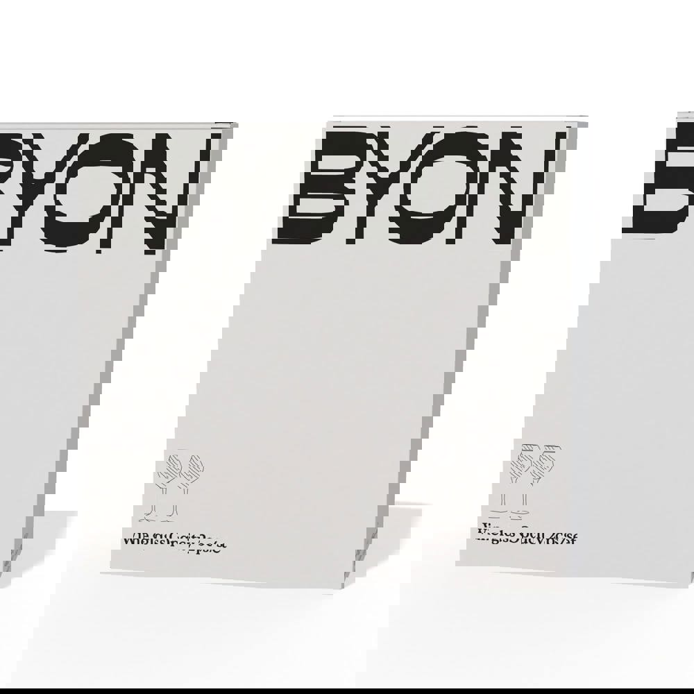 Byon Opacity set van 2 wijnglazen met stijlvol glaspatroon 470ml