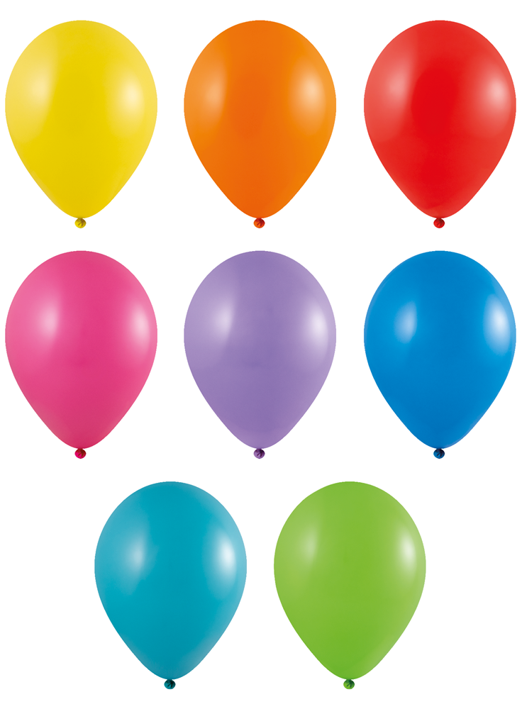 Ballonnen bedrukt 85/95 cm - Ø 33 cm - 11 inch - Assorti Pastel