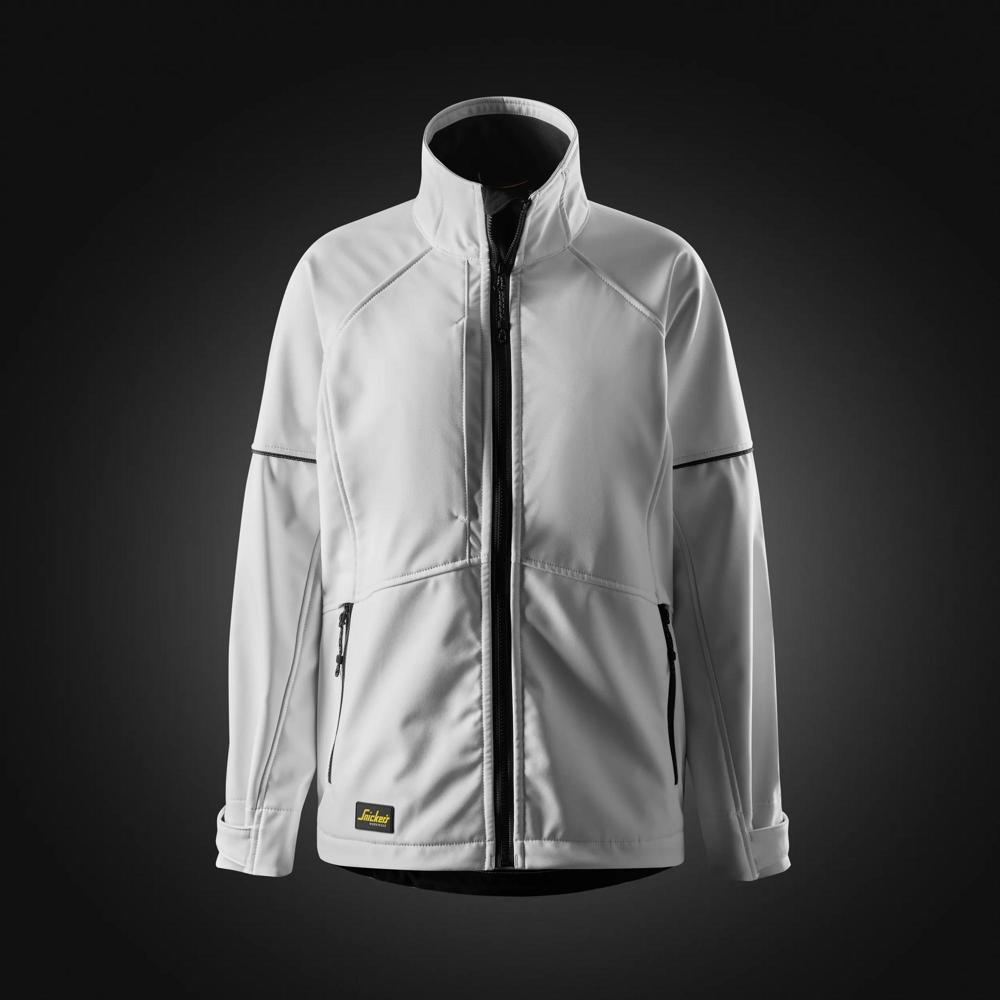 AllroundWork Softshell Dameswerkjas - Wit - Zwart (0904)