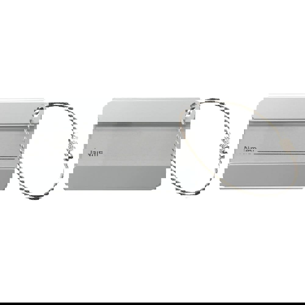 Aluminium bagagelabel rechthoek