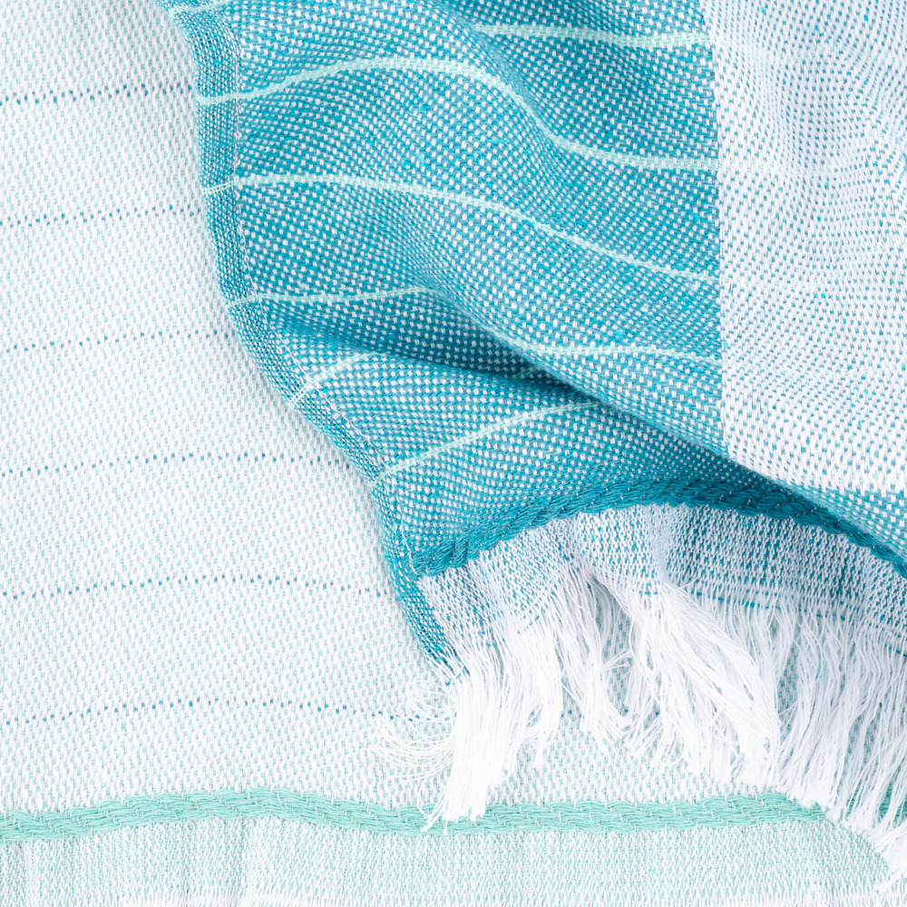 Custom-made hamamdoek 100 x 170 (2 kleuren geweven) met 250gsm