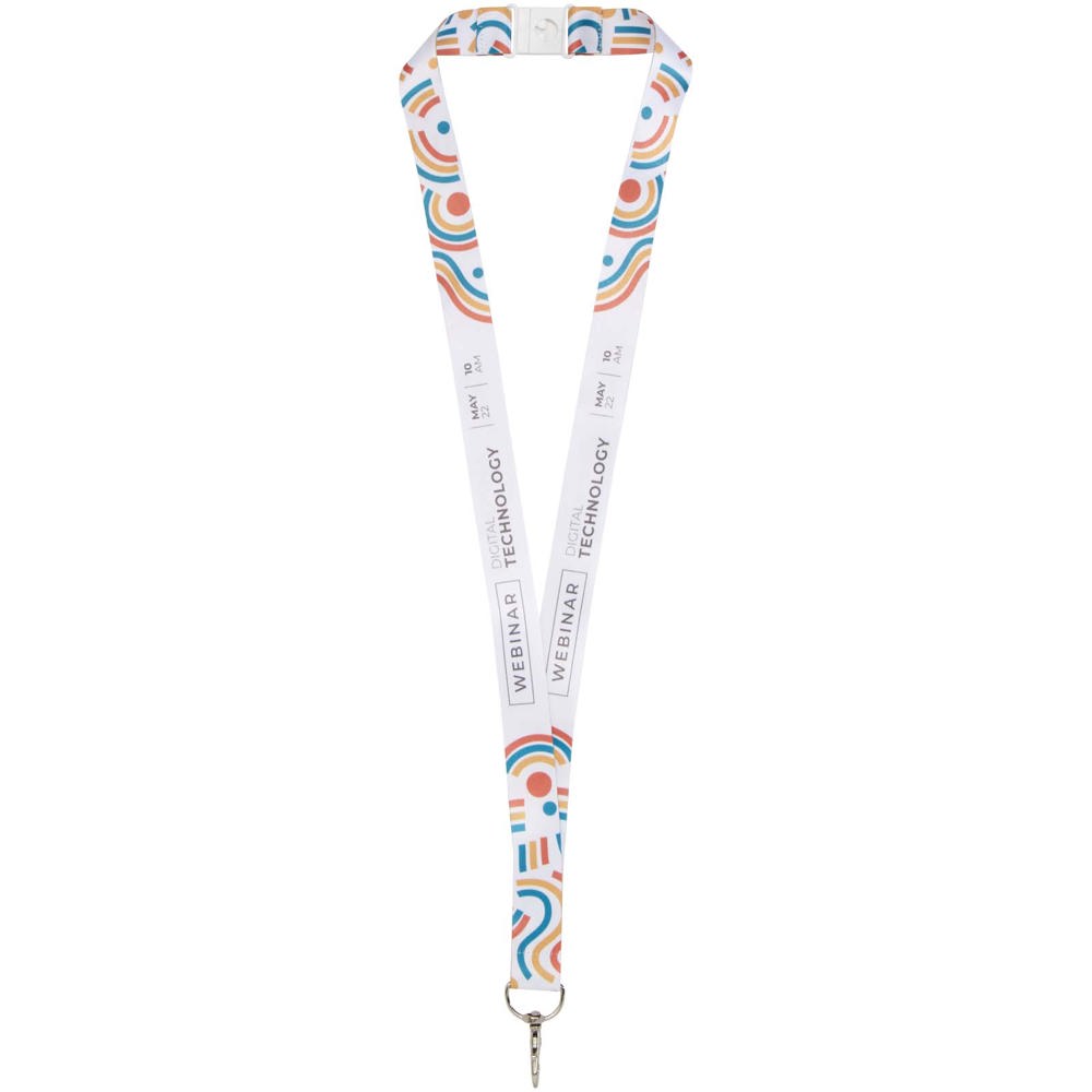 Addie sublimatie lanyard met safety breakaway sluiting - Wit, Wit
