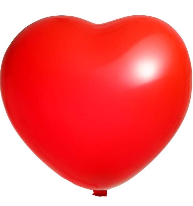 Giant balloons heart shape printed Ø 65 cm - Red (6045) Pastel
