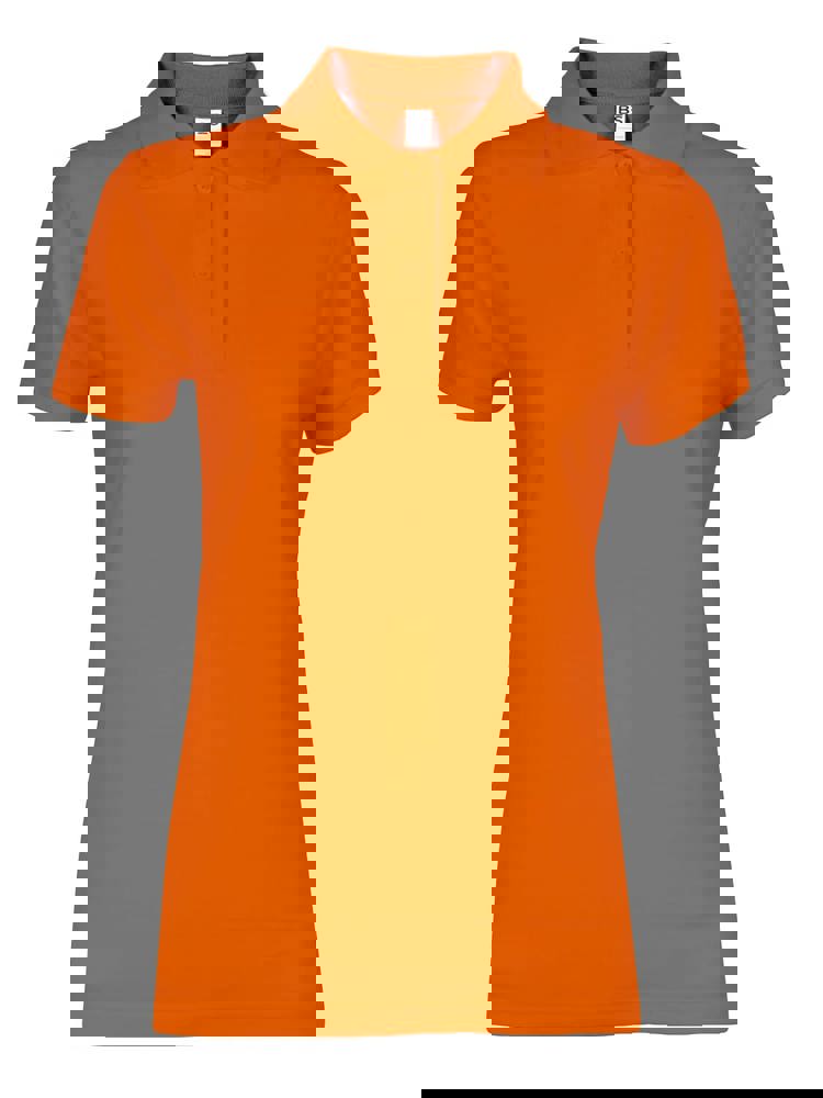 BS Evolution Dames Polo, 180gr/m2, 100% katoen - Oranje (PMS 1585C)