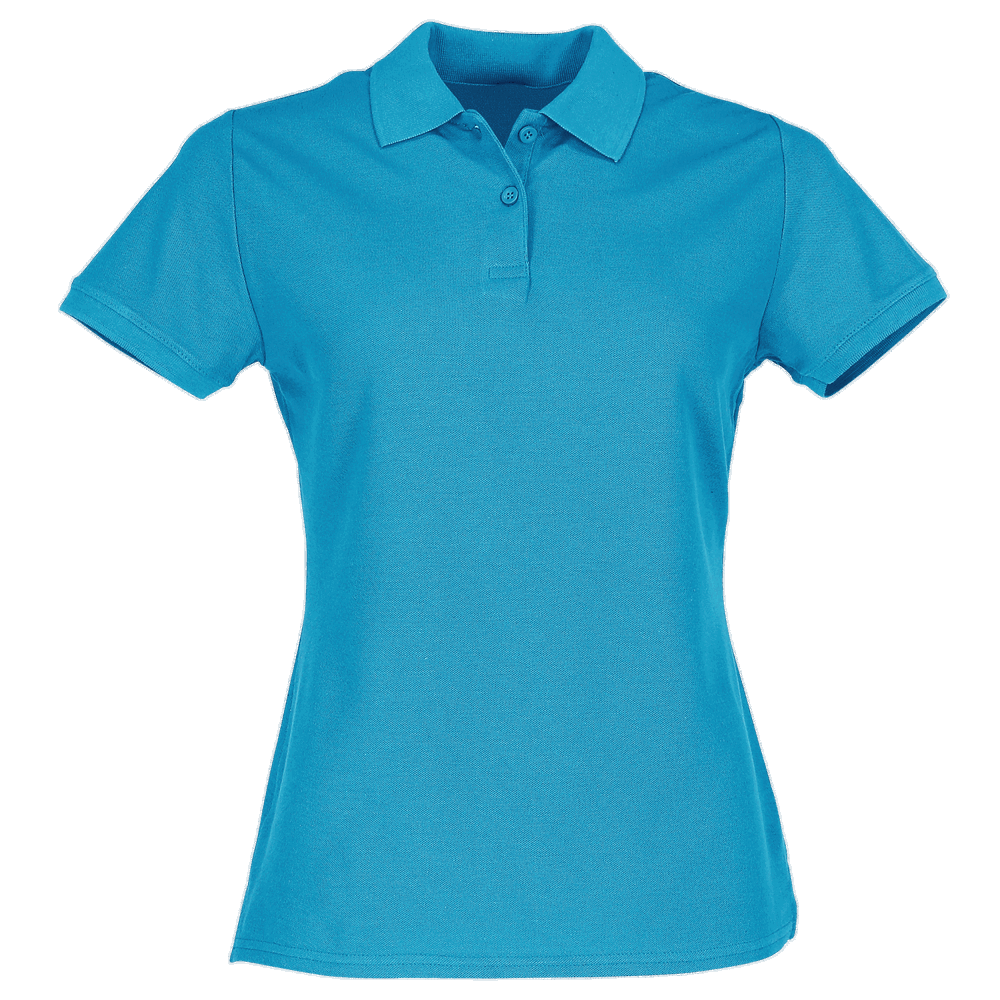 630300 - Dames premium polo - azuurblauw