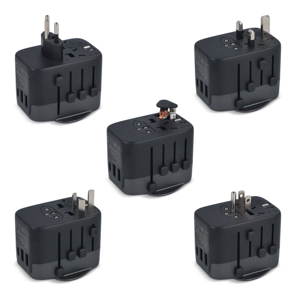  PowerPro Travel Adapter Made of Recycled Plastic