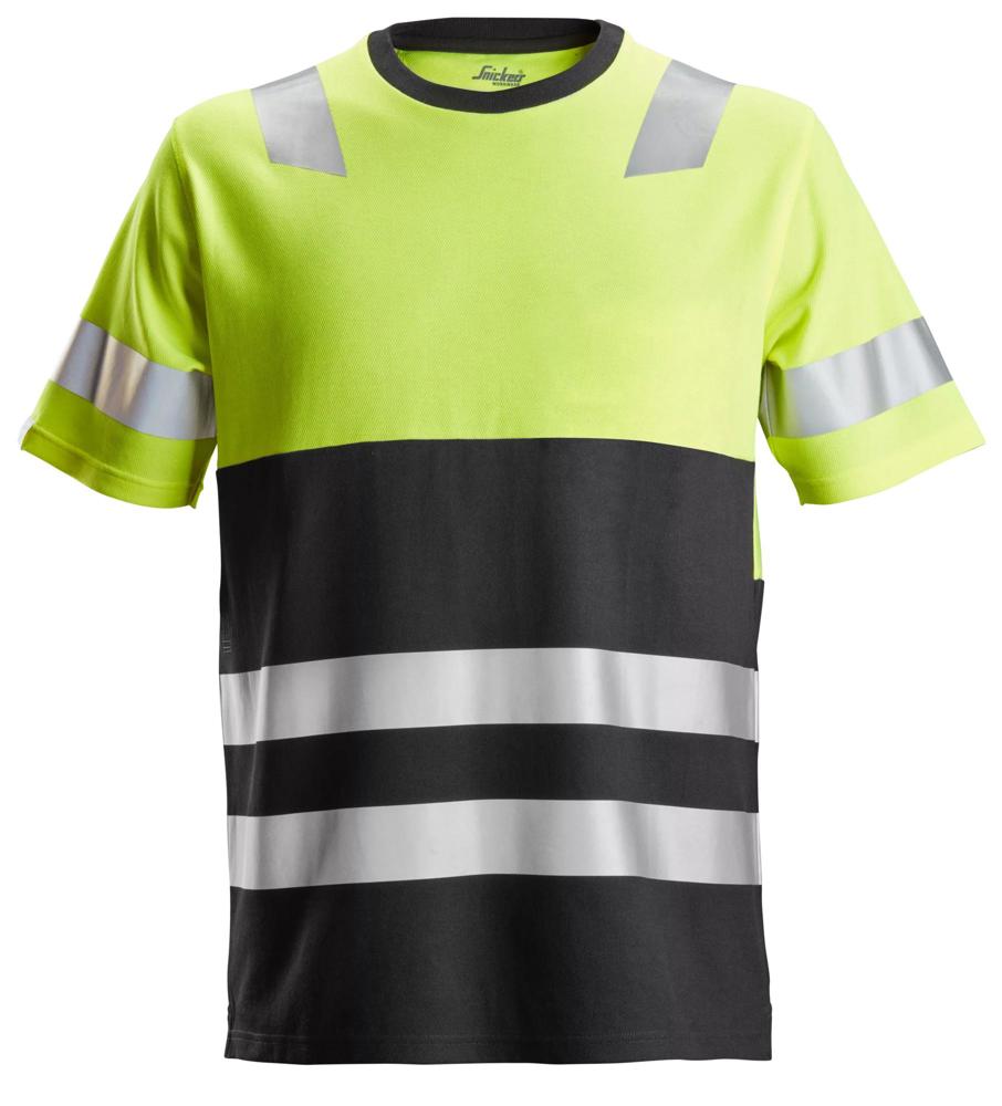 AllroundWork, High-Vis T-Shirt Klasse 1 - HV Geel - Zwart (6604)