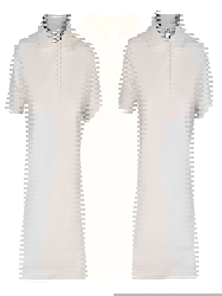 BS Evolution Dames Polo, 180gr/m2, 100% katoen - Gebroken wit (12-0304 TPG)