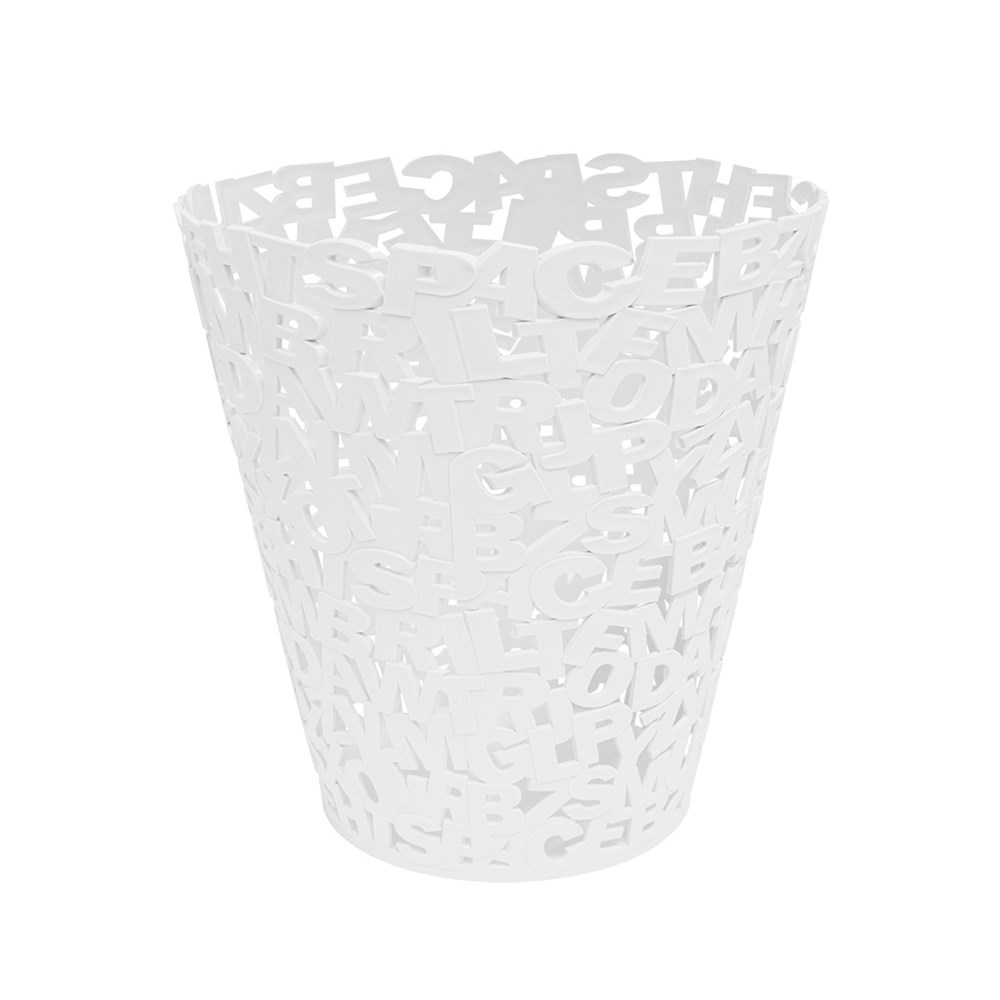 Balvi -  Afvalbak,Letters,wit,plastic