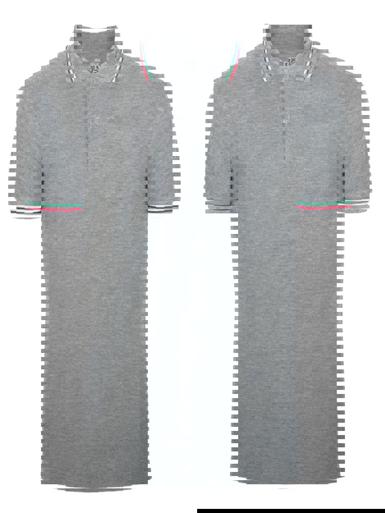 BS Italy Polo, 200gr/m2, 100% Katoen - Grijs melee (PMS Cool Grey 7C)