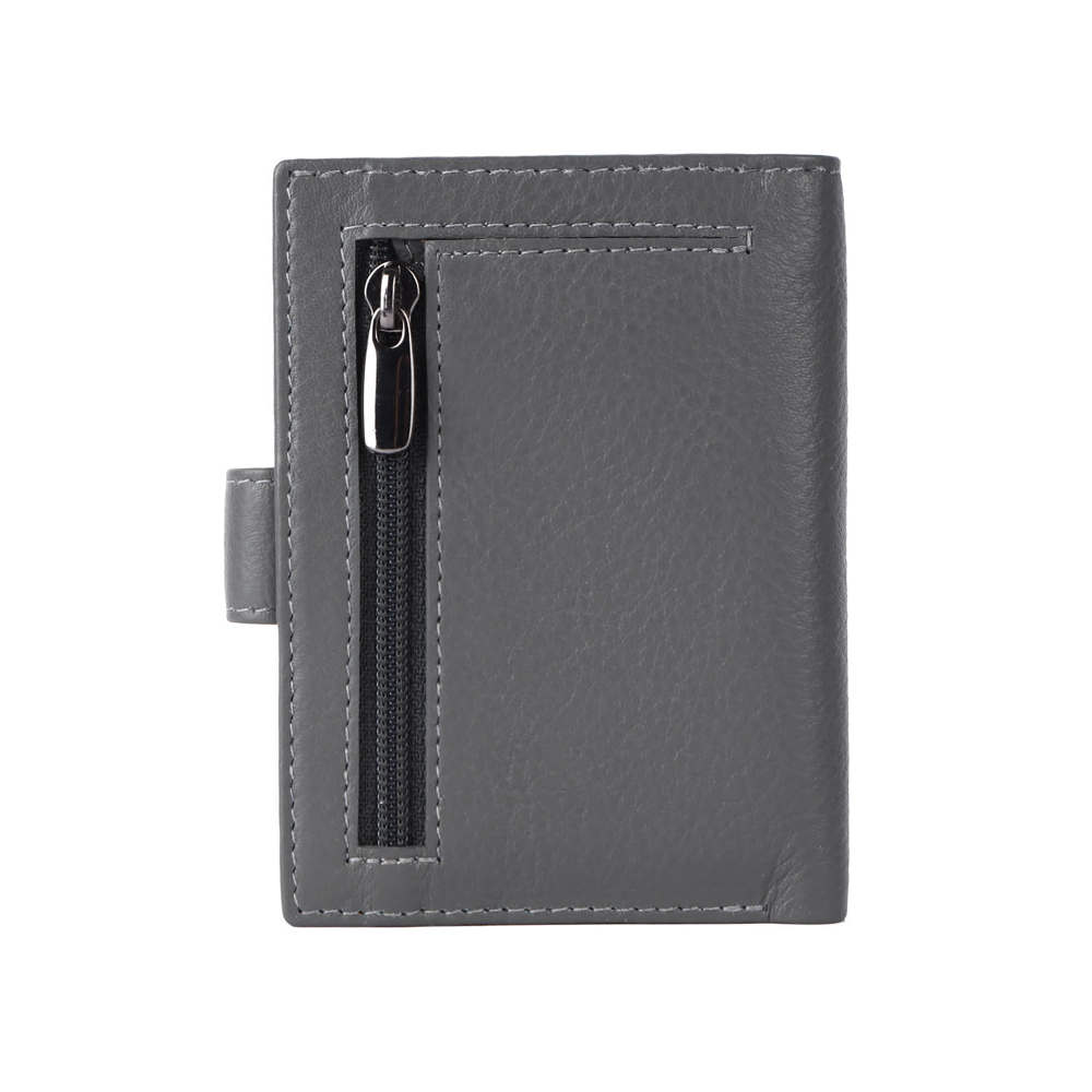 Card Wallet Leather MagSafe Luxe Grey