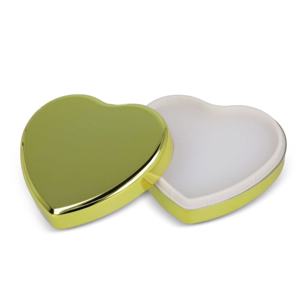 Flat metallic Heart shape lipbalm - gold