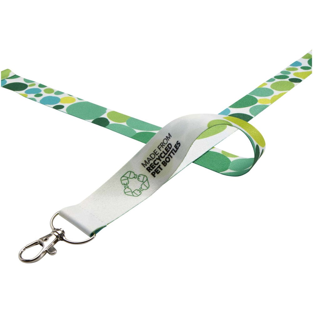 Addie gerecycled PET lanyard met safety breakaway sluiting