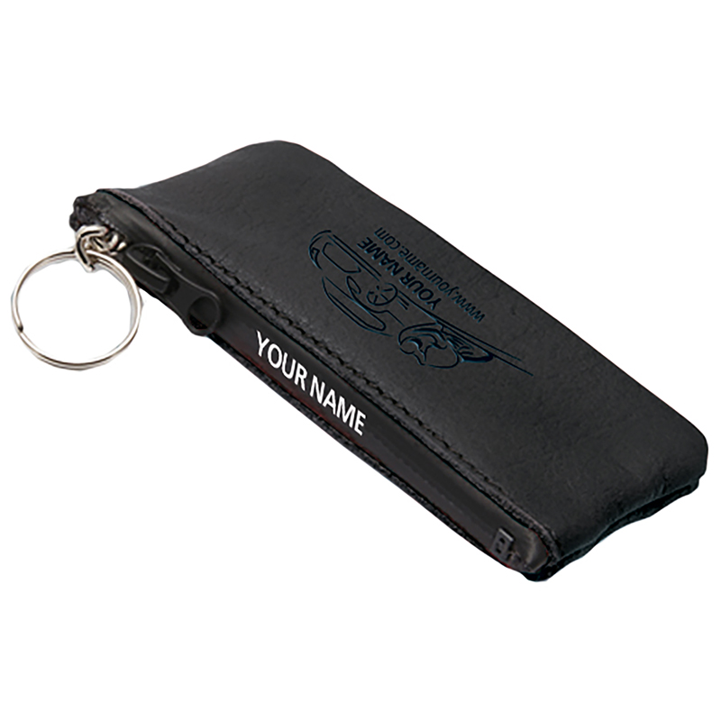 Sleuteltasje P02001Z, Leder, Zwart