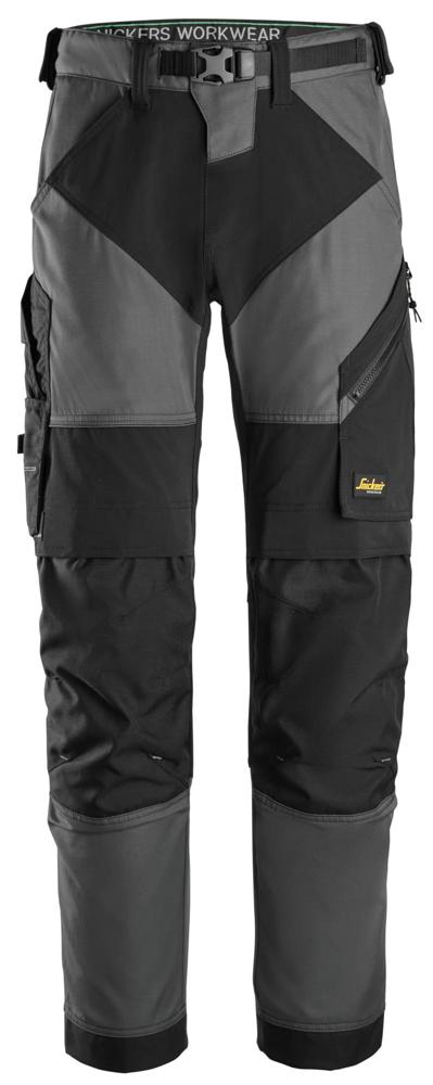 FlexiWork, Werkbroek+ - Staal Grijs - Zwart (5804)