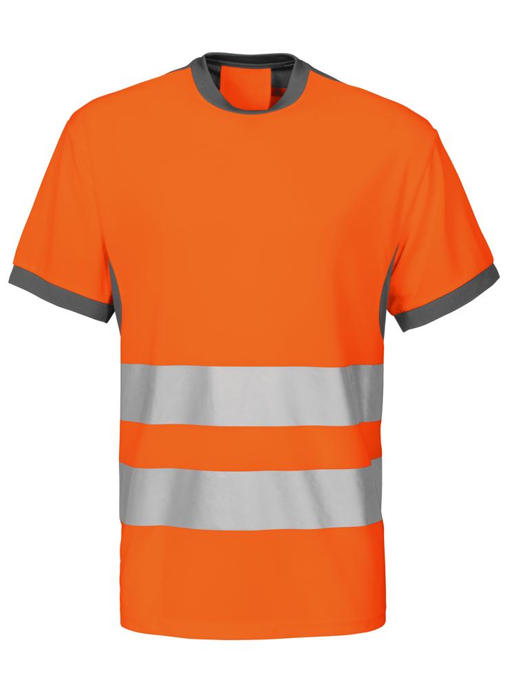 6009 SIGNALISATIET-SHIRT EN ISO 20471 KLASSE 2 - Oranje/Grijs