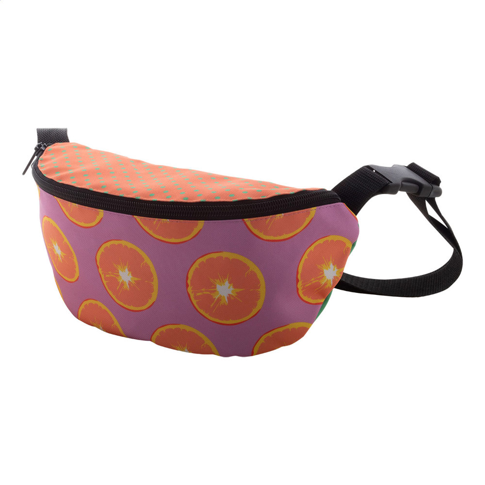 CreaWaist RFID - custom made RPET-heuptas - Zwart/Wit