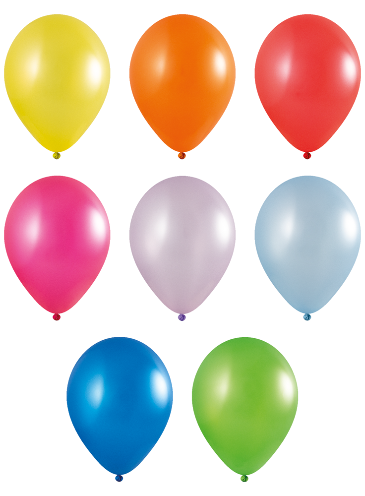 Ballonnen bedrukt 85/95 cm - Ø 33 cm - 11 inch - Assorti Metallic