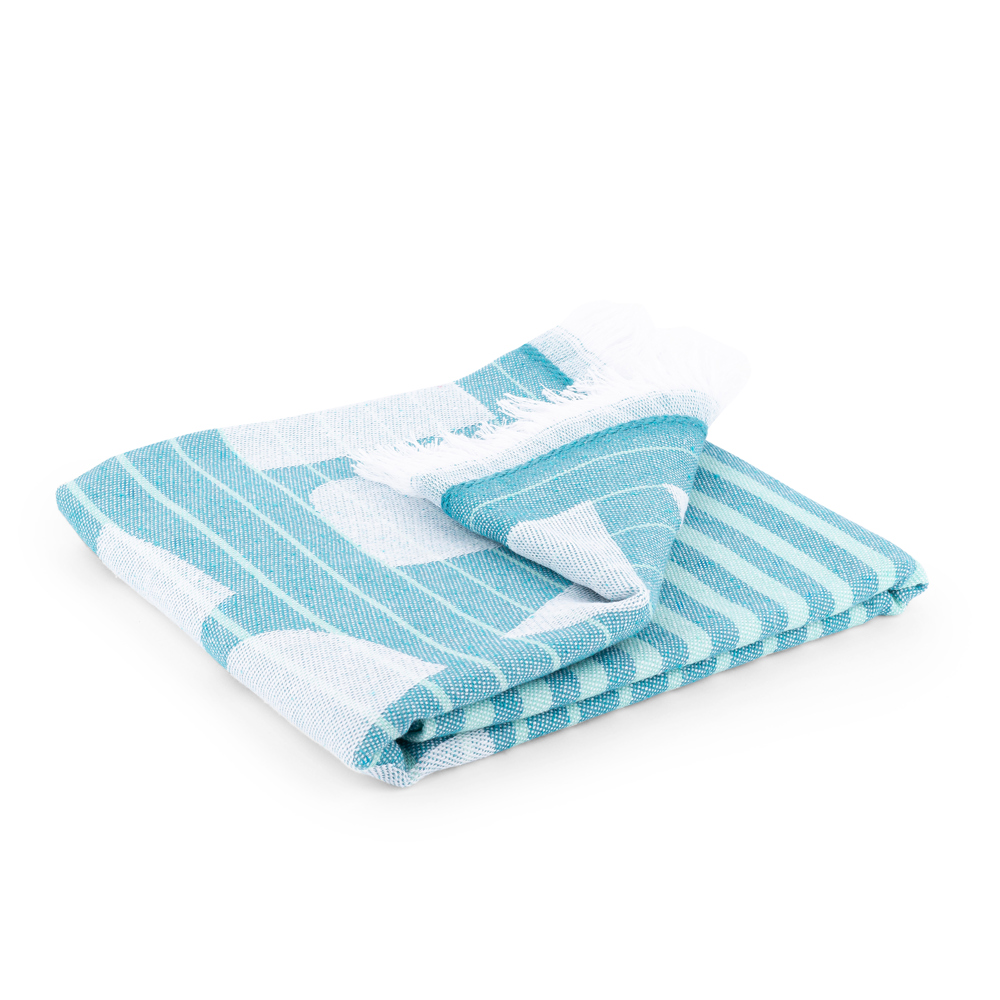 Custom-made hamamdoek 100 x 170 (2 kleuren geweven) met 250gsm