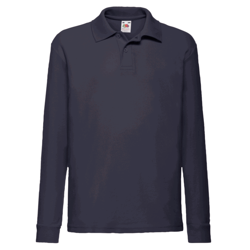632010 - Kids polo met lange mouwen - diep marineblauw