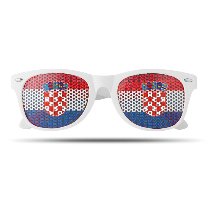 FLAG FUN - Zonnebril met vlag - Wit/Blauw