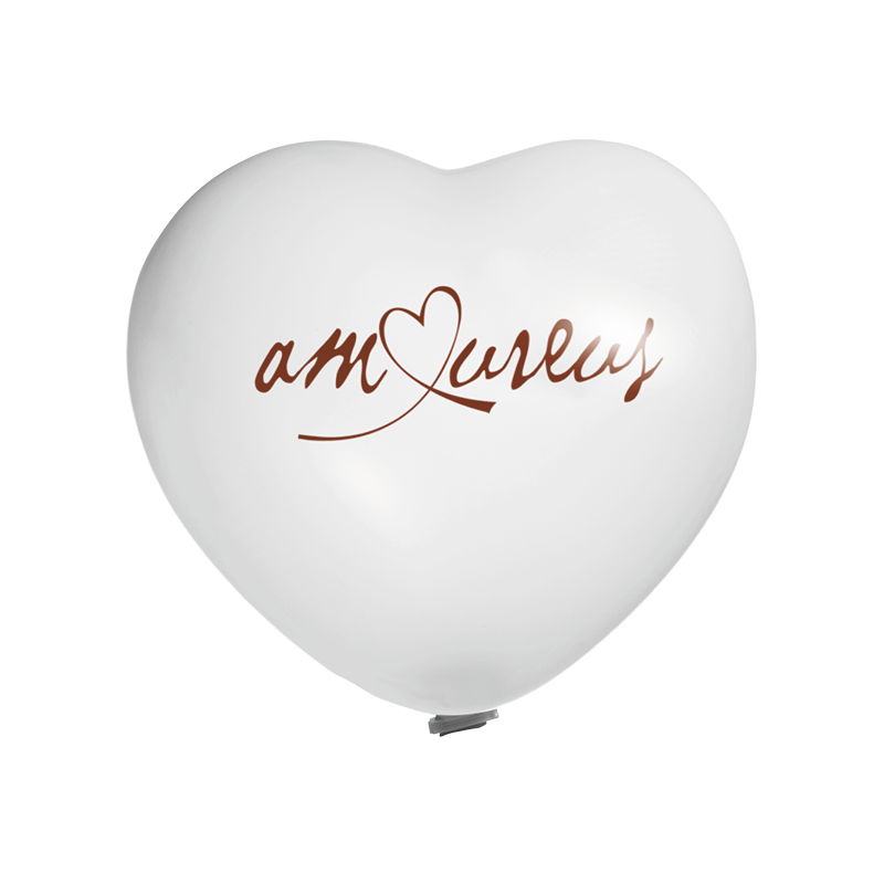 Giant balloons heart shape printed Ø 65 cm