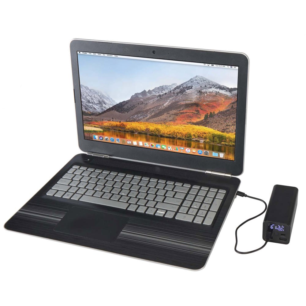 Acamar powerbank van 20.000 mAh 70 W voor laptops van gerecycled aluminium