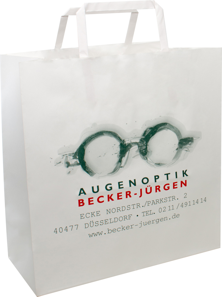 BASIC draagtas met platte papieren handvatten, 25 x 11 x 26 cm