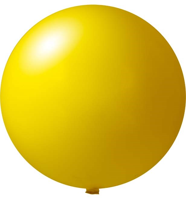 Giant balloons printed 350 cm Ø 120 cm - Dark yellow (4410) Pastel (± PMS 102)