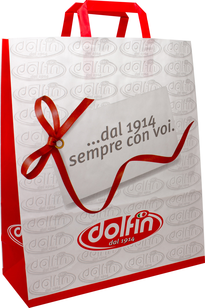 BASIC draagtas met platte papieren handvatten, 32 x 13 x 39 cm