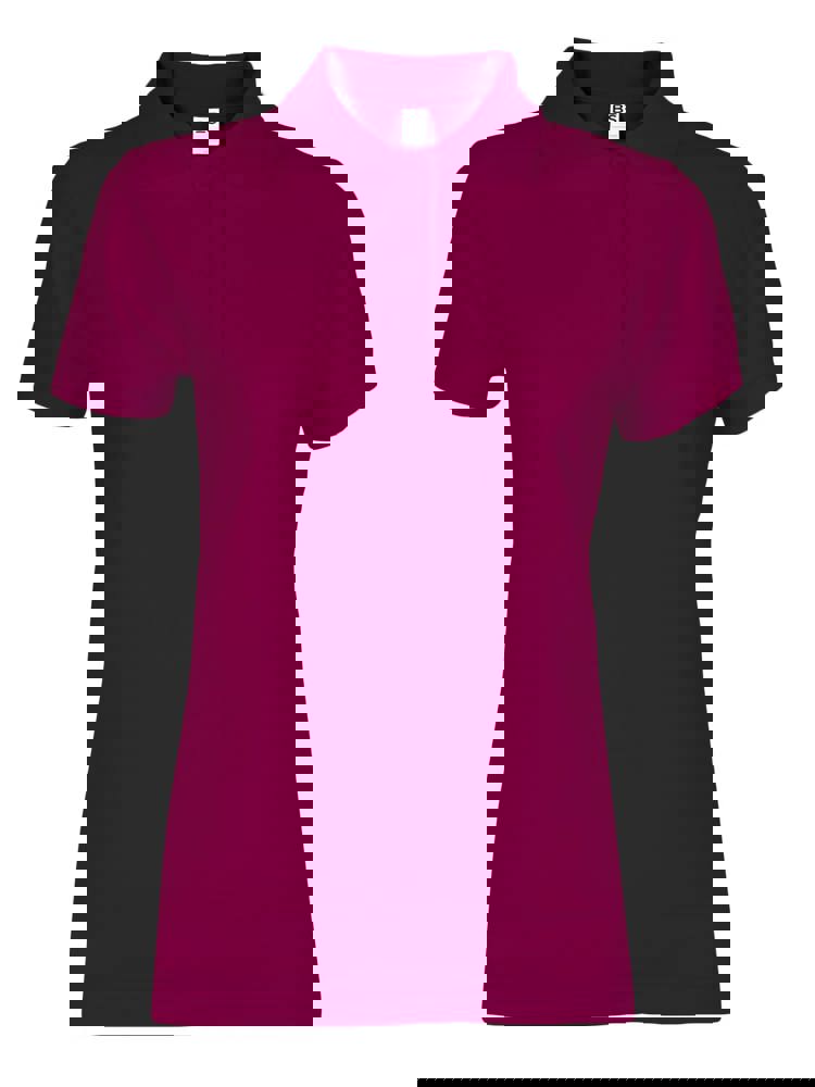 BS Evolution Dames Polo, 180gr/m2, 100% katoen - Bordeaux (PMS 7428C)