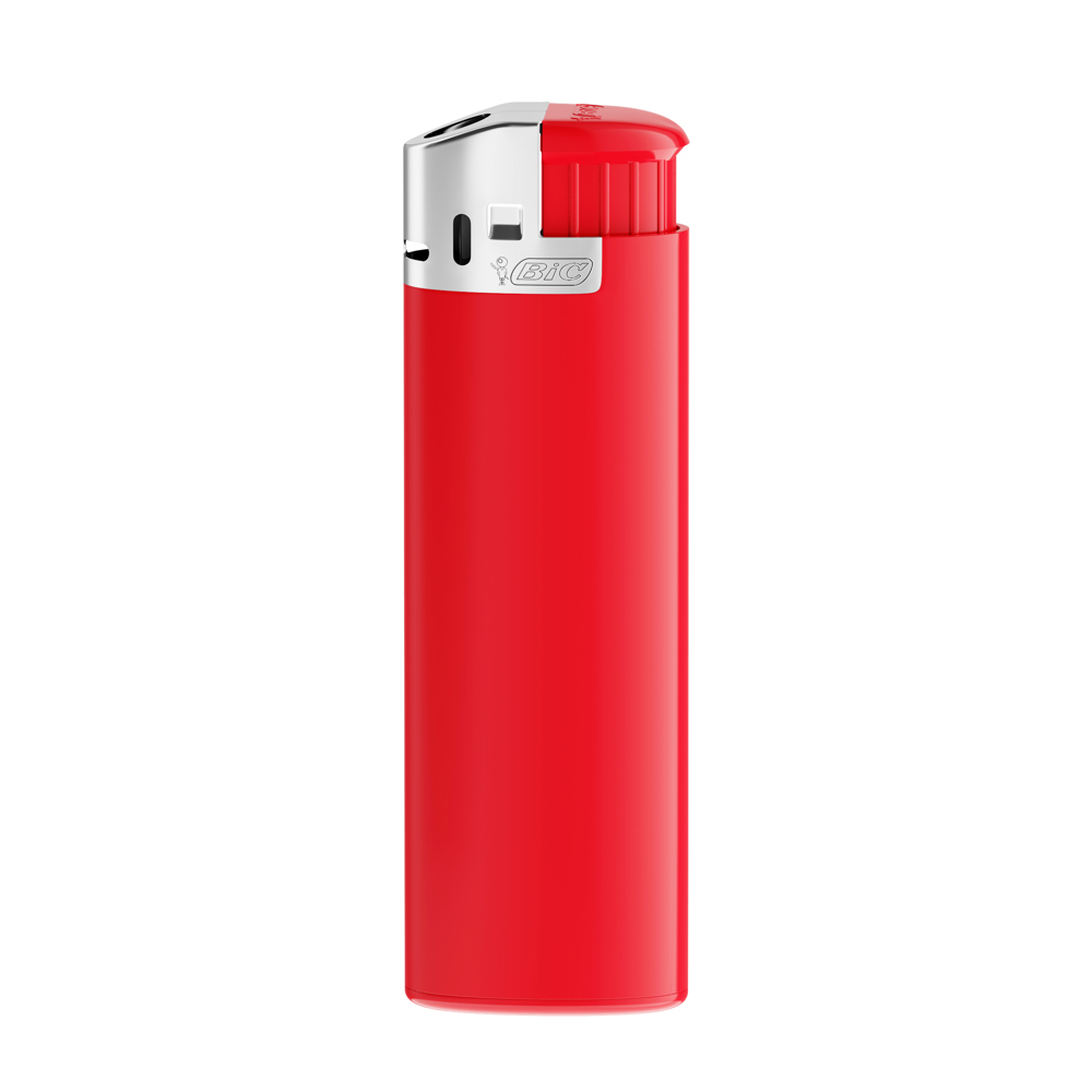 BIC® J38 Chrome Hood Lighter - Red Body / Red Base / Red Fork / Chrome Hood