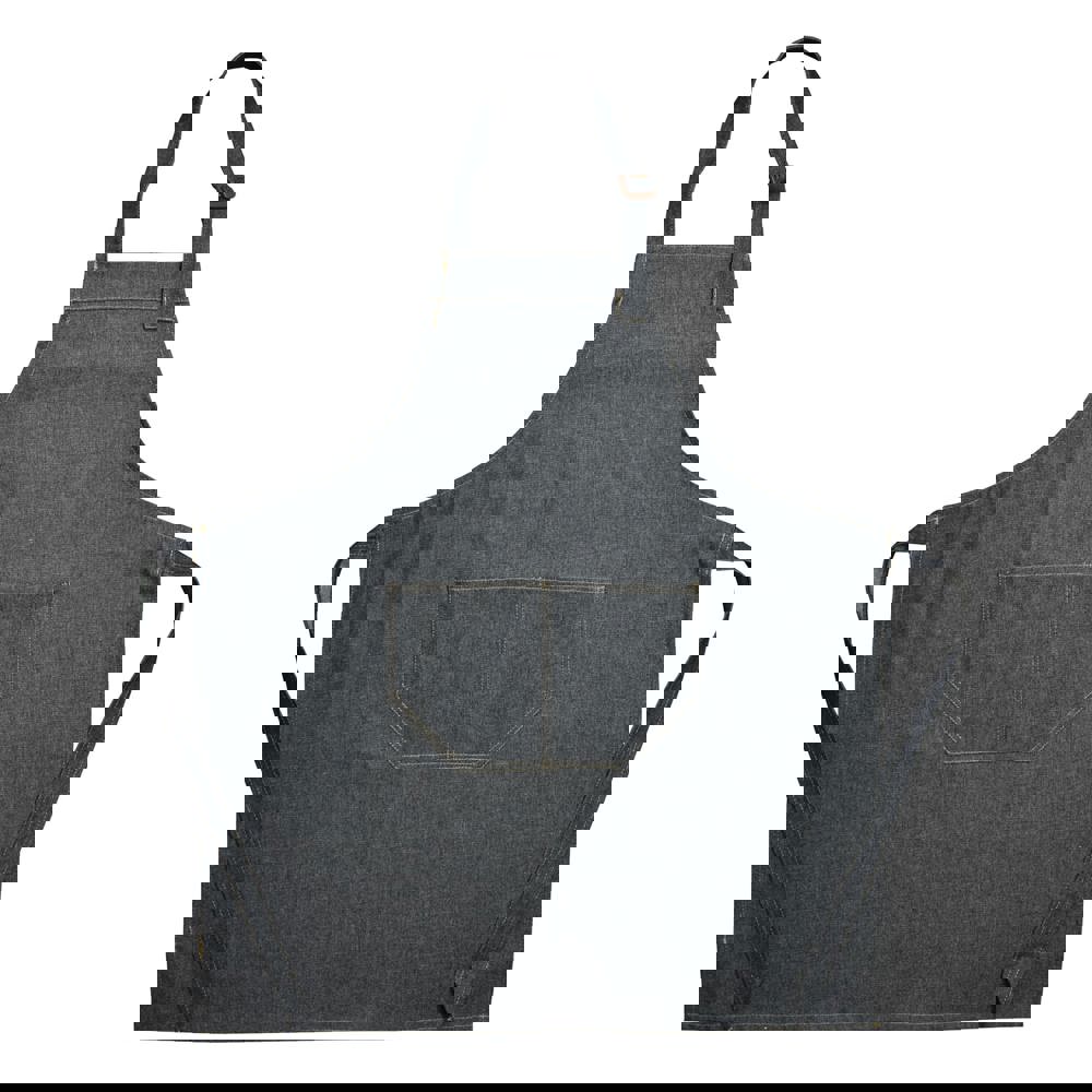 Denim halterschort 85x75 cm