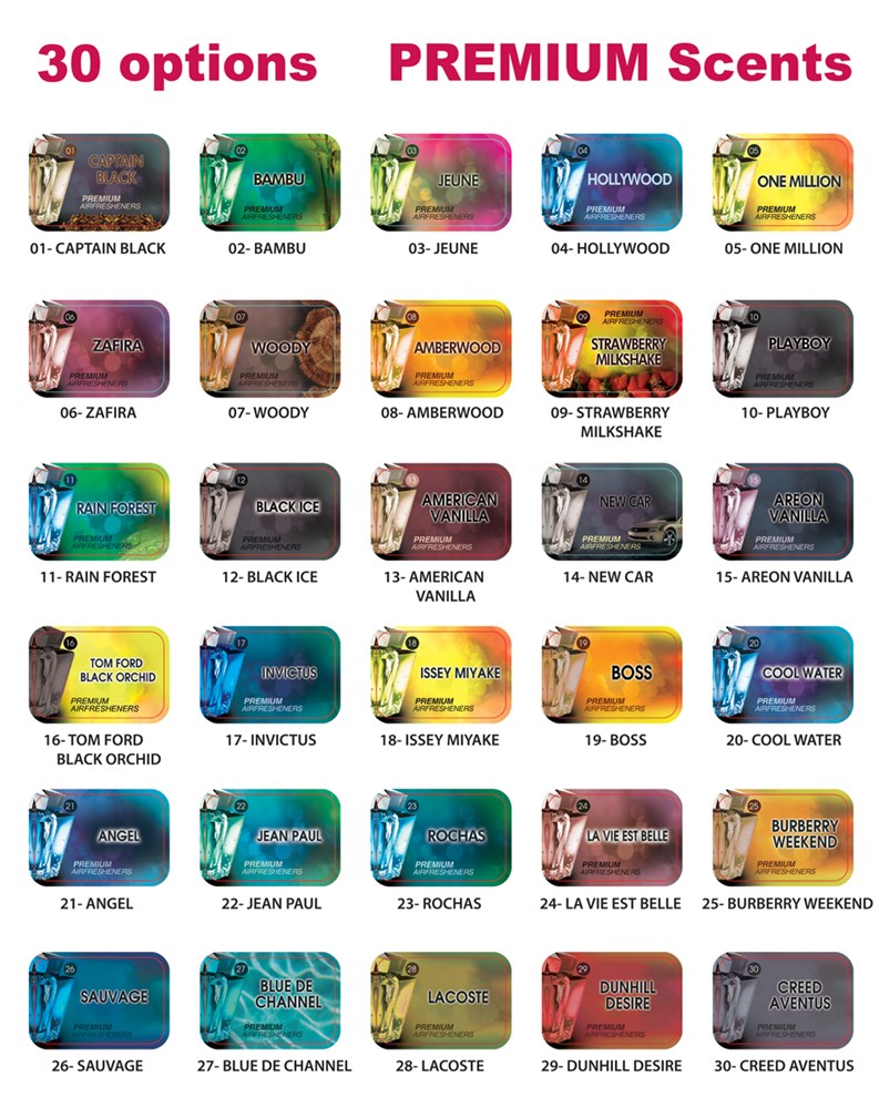 Premium Geurhangers + Header Card