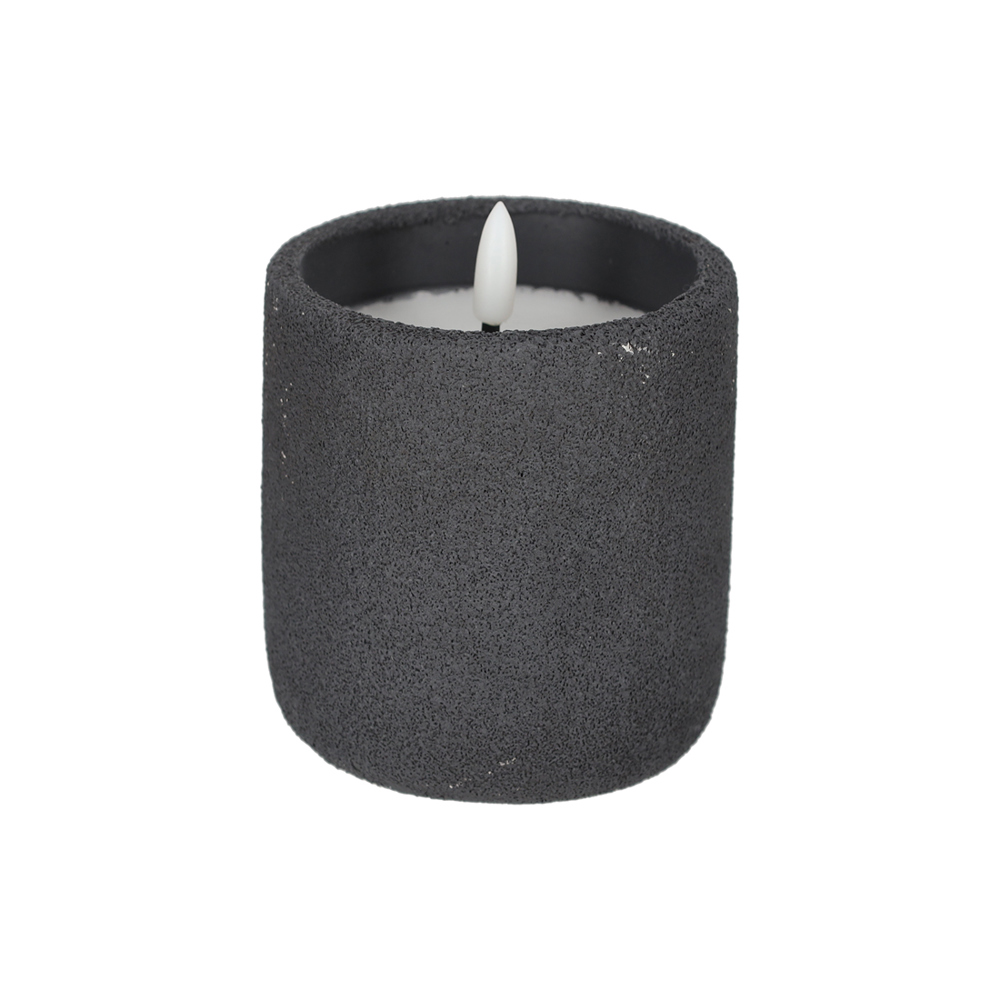 JENS Living Frosted LED Kaars Antraciet