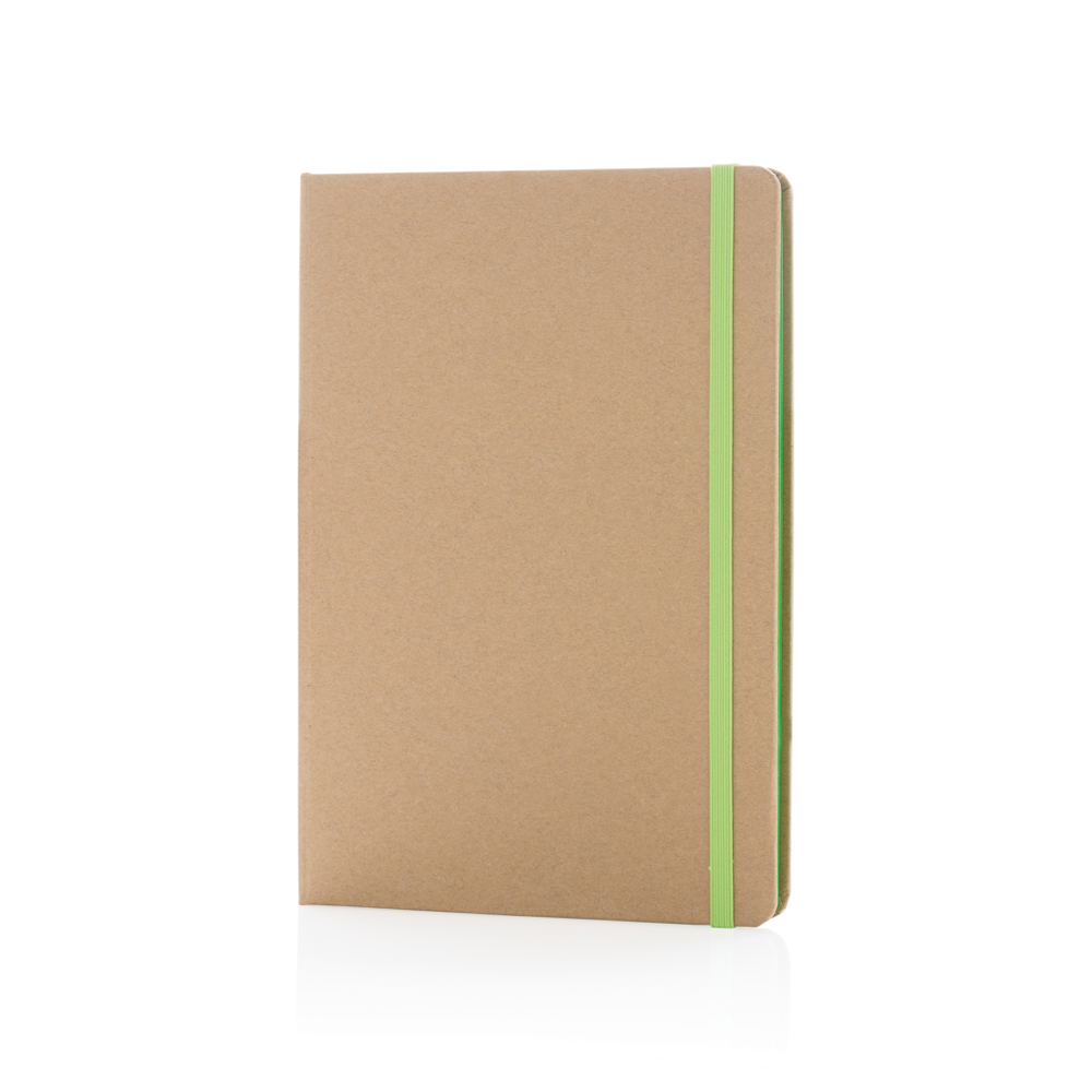 A5 kraft notitieboek - groen (± PMS 368)
