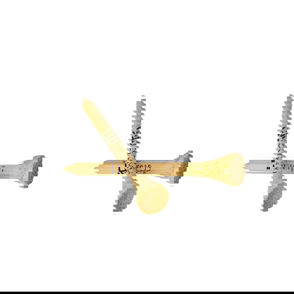 Bamboe houten tee 70 mm - Naturel