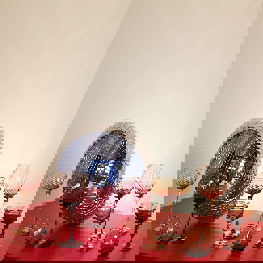 Byon Opacity set van 2 wijnglazen met stijlvol glaspatroon 470ml